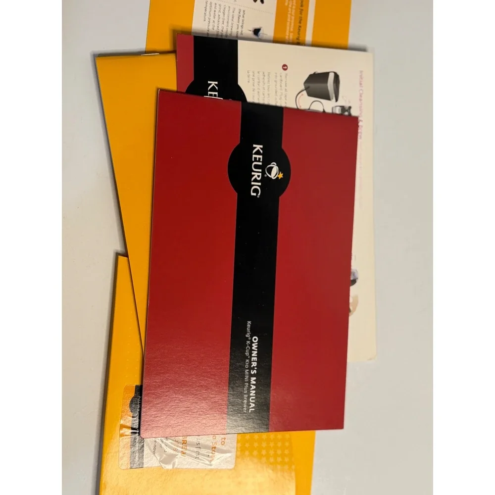 Keurig Owner's‎ Manual K-Cup K10 Mini Plus Brewer Yellow Red Welcome Guide Book